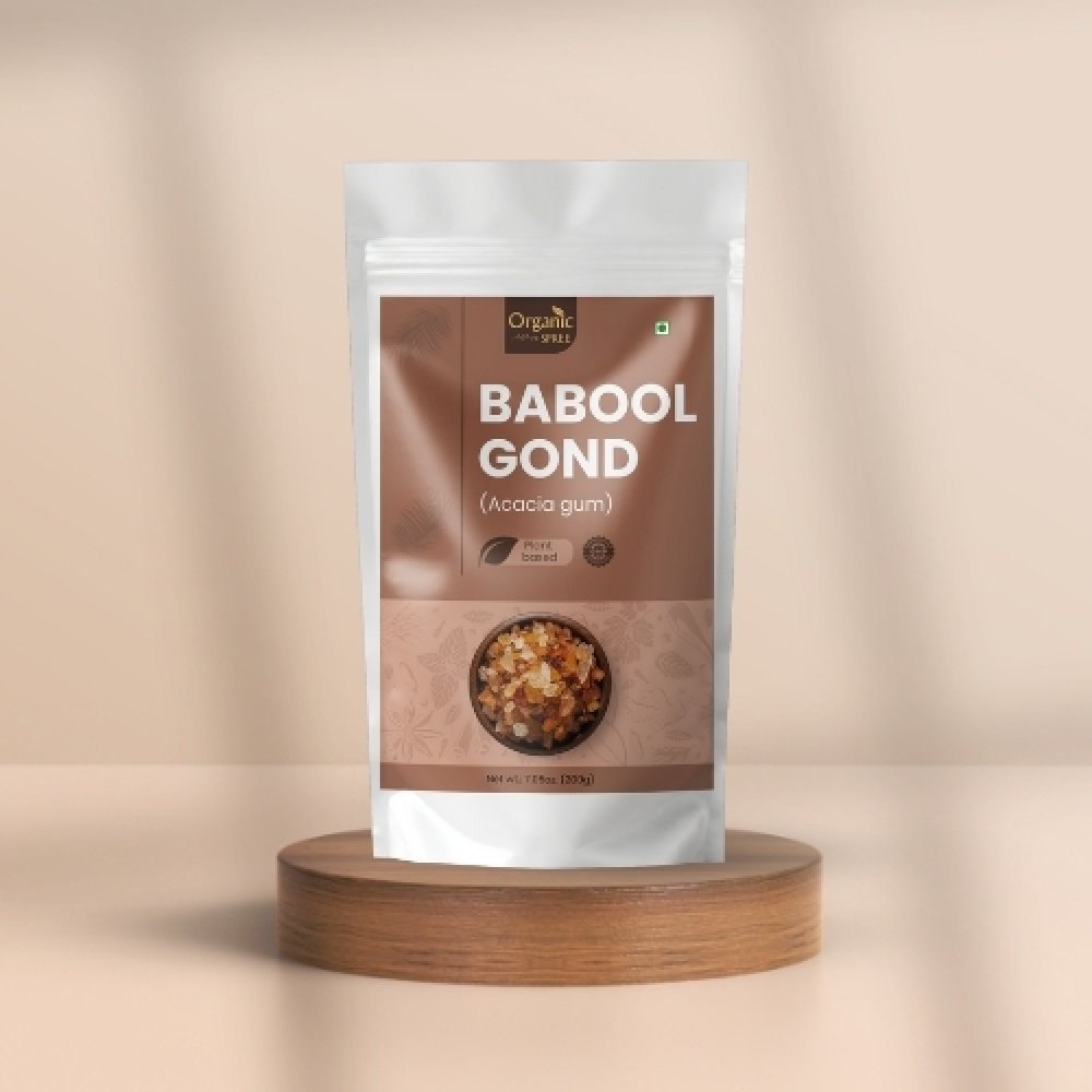 Organic Spree BABOOL GOND 200grams (7.05oz) | Acacia gum | Pure, Natural and Plant based