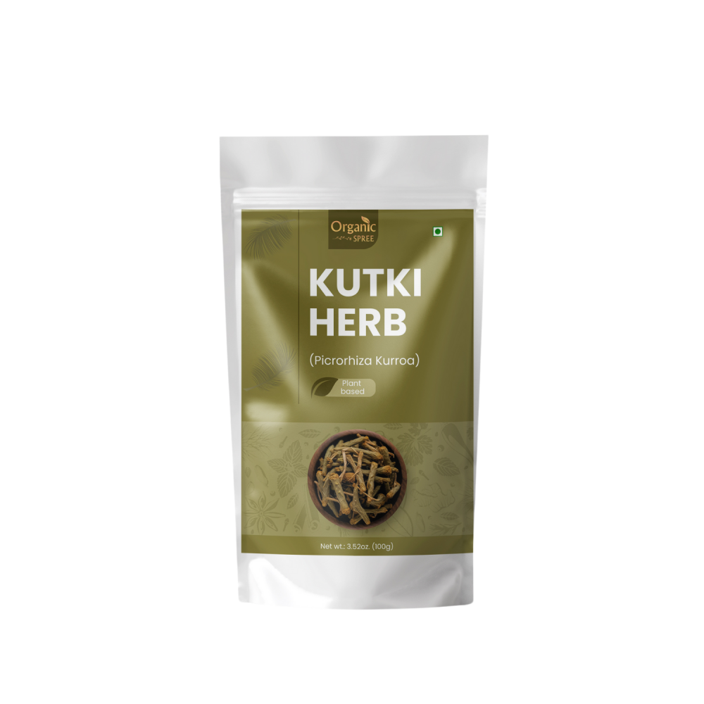 Organic Spree Kutki Herb 100gm (3.52oz) Picrorhiza Kurroa – Katuka Rohini – Pure and Natural 100gm