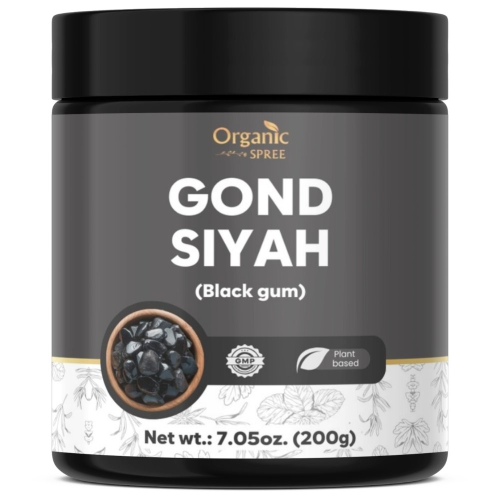 Organic Spree GOND SIYAH 200grams (7.05oz) | Black Gum| Pure, Natural & Plant Based