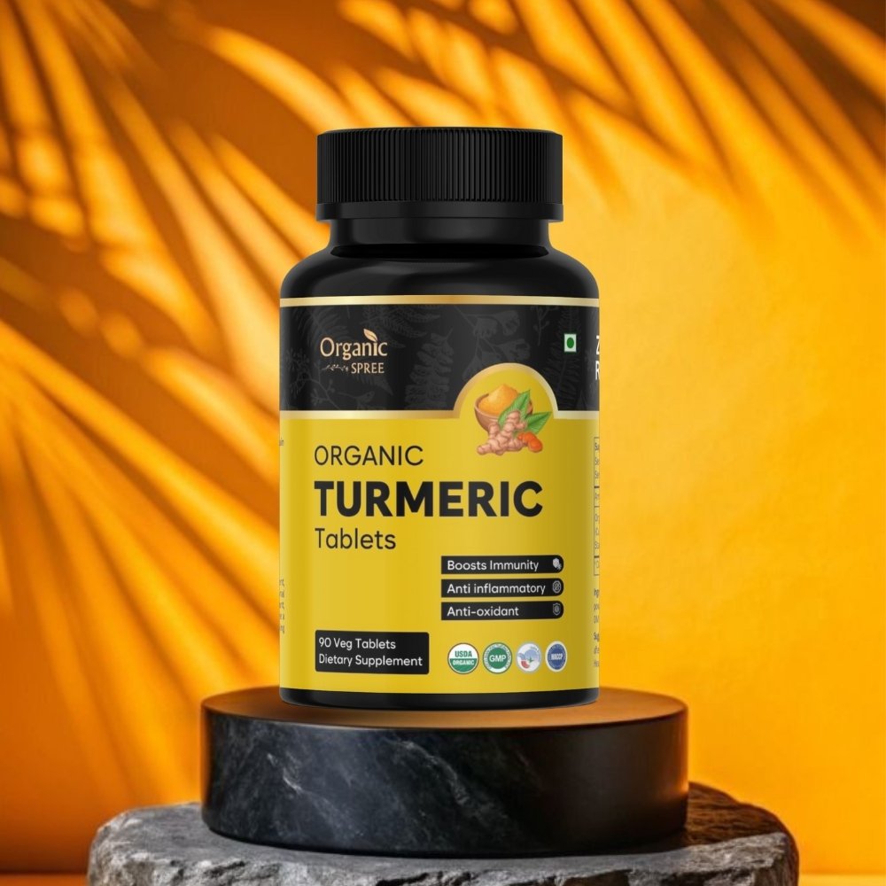 Organic Spree Turmeric 90 Tablets | Boosts Immunity | USDA Organic Certified