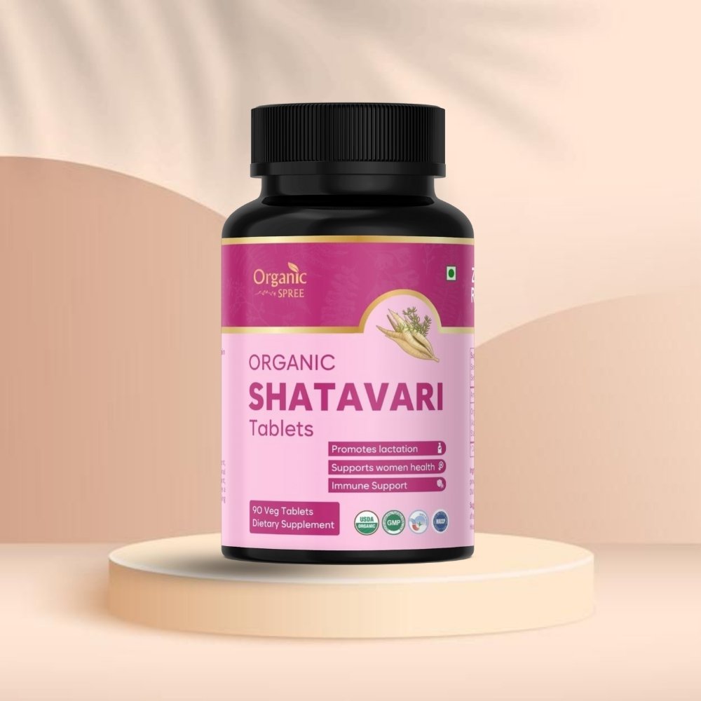 Organic Spree Shatavari 90 Tablets l Supports Women's Health and Immune system | USDA Organic Certified
