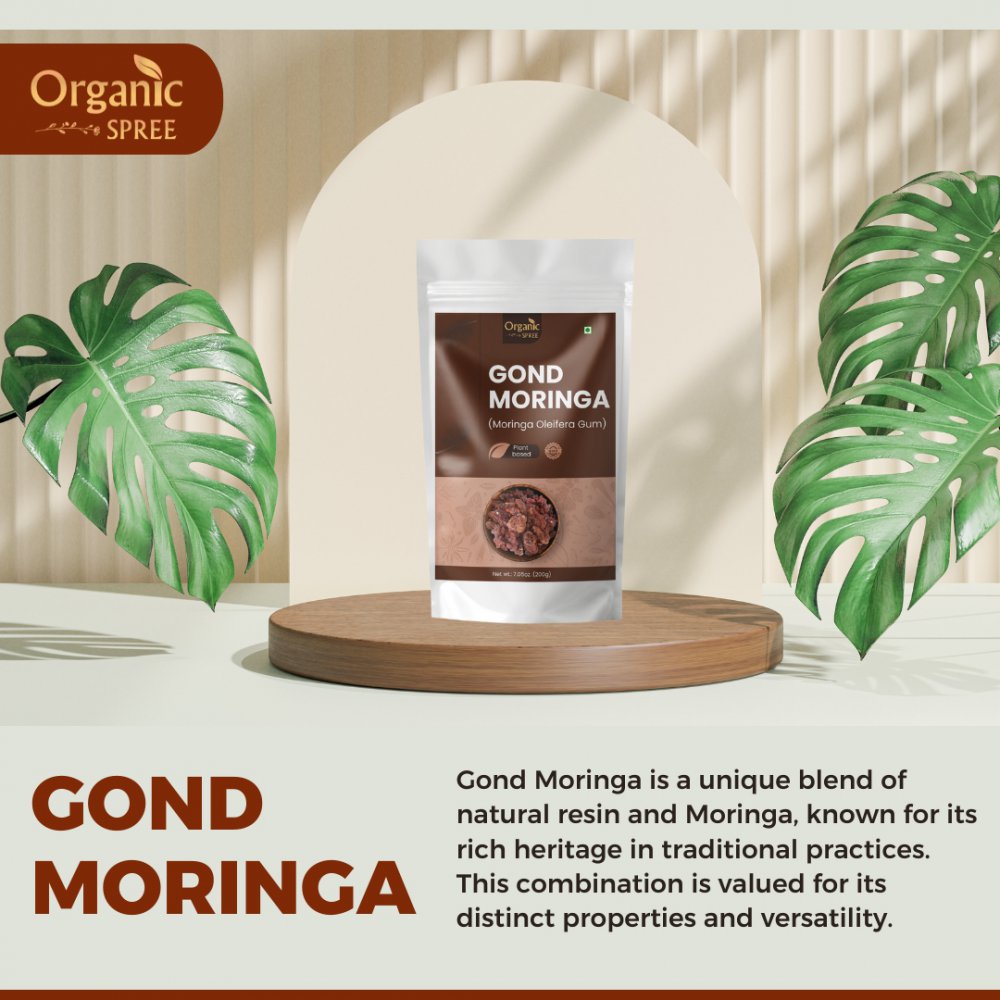 Organic Spree GOND MORINGA 200grams (7.05oz) | Moringa Oleifera Gum | Pure, Natural and Plant based